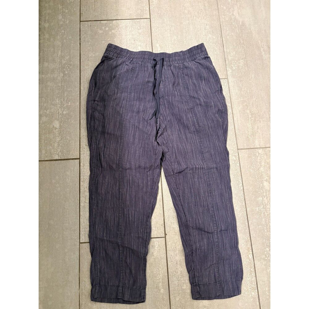 Athleta retreat linen ankle pant blue [W|L]